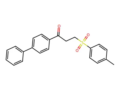 1-(1,1'-Biphenyl)-4-YL-3-((4-methylphenyl)sulfonyl)-1-propanone structure