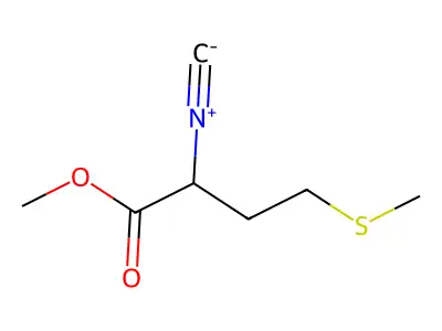 Methyl 2-isocyano-4-(methylsulfanyl)butanoate structure