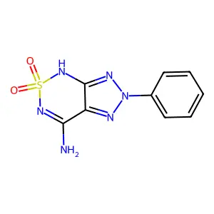 2-Phenyl-2,4-dihydro(1,2,3)triazolo(4,5-c)(1,2,6)thiadiazin-7-amine 5,5-dioxide structure