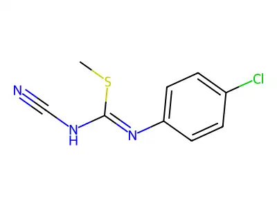 methyl N-(4-chlorophenyl)-N'-cyanoimidothiocarbamate structure