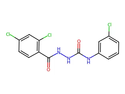 1-(3-Chlorophenyl)-3-[(2,4-dichlorobenzoyl)amino]urea structure