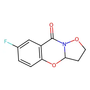 7-Fluoro-3,3a-dihydro-2H,9H-[1,2]oxazolo[3,2-b][1,3]benzoxazin-9-one structure