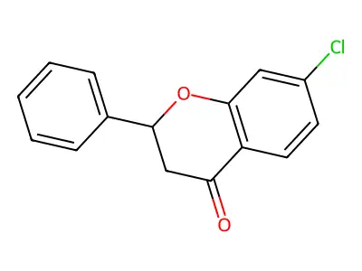 4H-1-Benzopyran-4-one, 7-chloro-2,3-dihydro-2-phenyl- structure