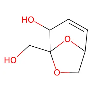 5-(Hydroxymethyl)-6,8-dioxabicyclo[3.2.1]oct-2-en-4-ol structure