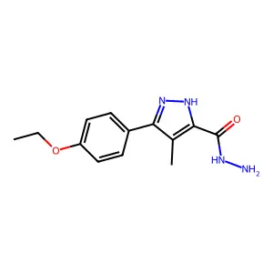 3-(4-ethoxyphenyl)-4-methyl-1H-pyrazole-5-carbohydrazide structure