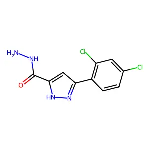 3-(2,4-dichlorophenyl)-1H-pyrazole-5-carbohydrazide structure