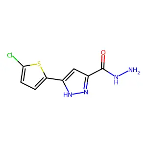 3-(5-chlorothiophen-2-yl)-1H-pyrazole-5-carbohydrazide structure