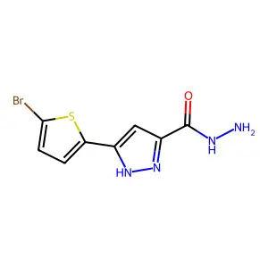 5-(5-bromothiophen-2-yl)-1H-pyrazole-3-carbohydrazide structure