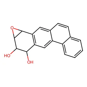苯并[a]蒽-10,11-二醇-8,9-环氧化物 l structure