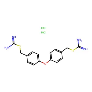 Pseudourea, 2,2'-oxybis(p-phenylenemethylene)bis(2-thio-, dihydrochloride structure