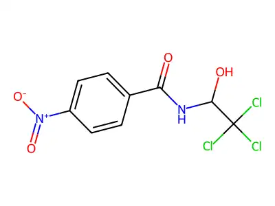 4-nitro-N-(2,2,2-trichloro-1-hydroxyethyl)benzamide structure