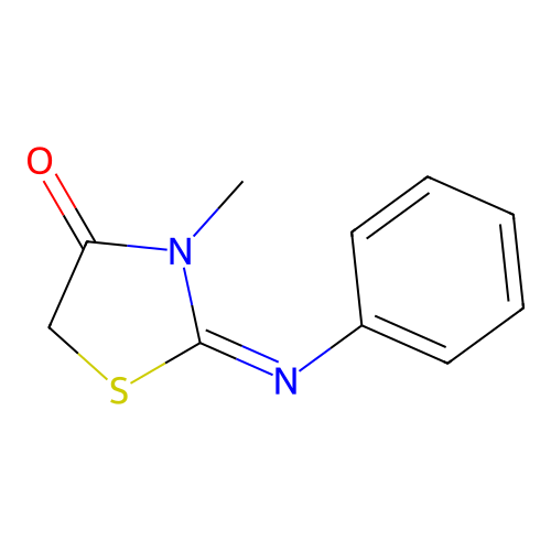 3-Methyl-2-phenylimino-thiazolidin-4-one structure