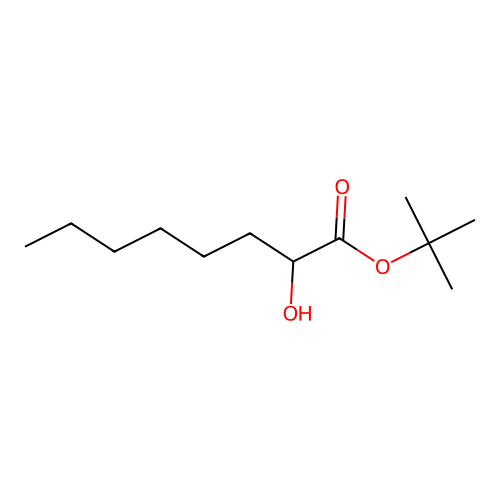 Tert-butyl 2-hydroxyoctanoate structure