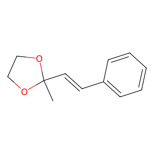 2-methyl-2-[(E)-2-phenylethenyl]-1,3-dioxolane structure