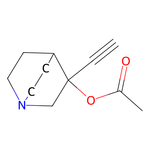 (3-Ethynyl-1-azabicyclo[2.2.2]octan-3-yl) acetate structure