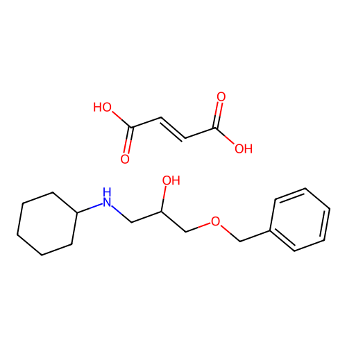 2-Propanol, 1-benzyloxy-3-cyclohexylamino-, maleate structure