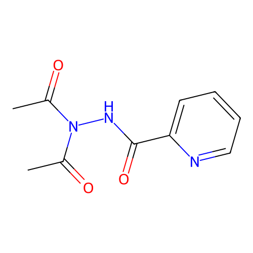 2-Pyridinecarboxylic acid, 2,2-diacetylhydrazide structure