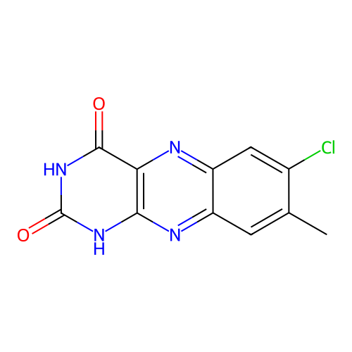 Benzo(g)pteridine-2,4(1H,3H)-dione, 7-chloro-8-methyl- structure