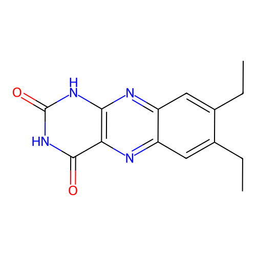 Benzo(g)pteridine-2,4(1H,3H)-dione, 7,8-diethyl- structure