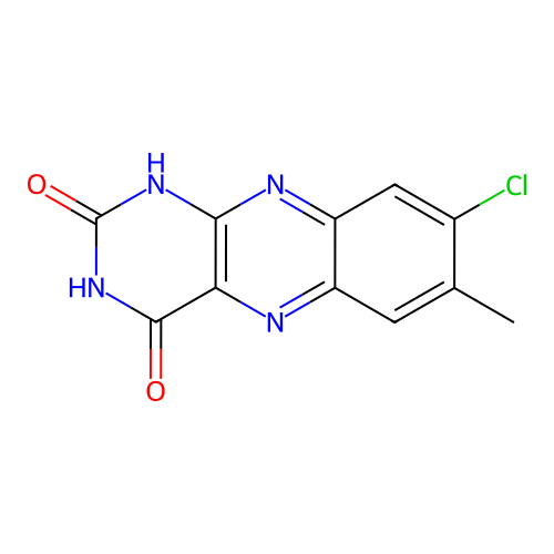Benzo(g)pteridine-2,4(1H,3H)-dione, 8-chloro-7-methyl- structure