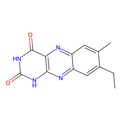 Benzo(g)pteridine-2,4(1H,3H)-dione, 8-ethyl-7-methyl- structure