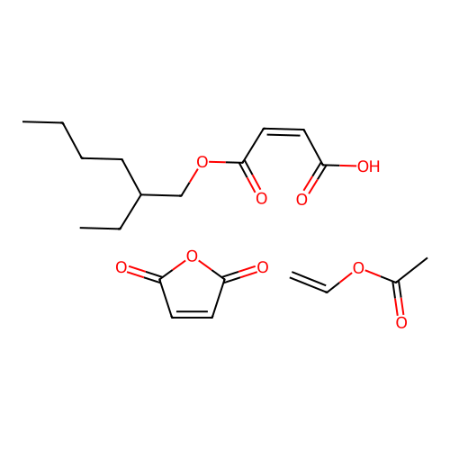 ethenyl acetate;(Z)-4-(2-ethylhexoxy)-4-oxobut-2-enoic acid;furan-2,5-dione structure