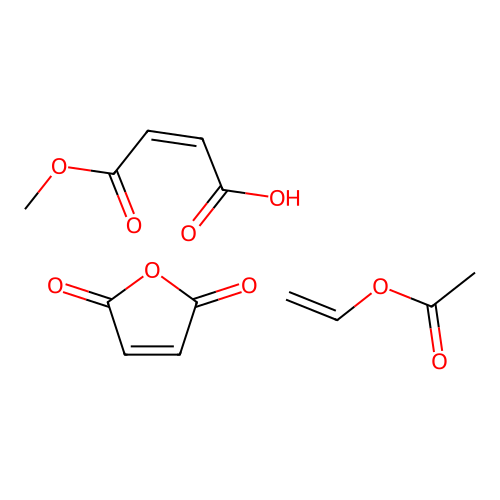 ethenyl acetate;furan-2,5-dione;(Z)-4-methoxy-4-oxobut-2-enoic acid structure