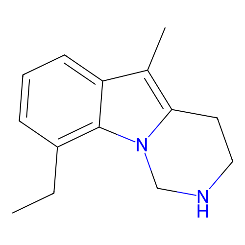 9-Ethyl-5-methyl-1,2,3,4-tetrahydropyrimido[1,6-a]indole structure