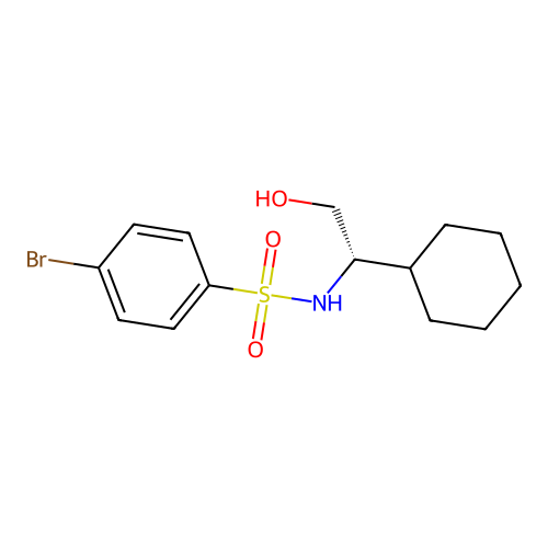 4-Bromo-N-[(1S)-1-cyclohexyl-2-hydroxyethyl]benzenesulfonamide structure