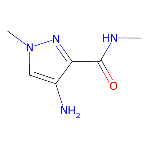 4-amino-N,1-dimethyl-1H-pyrazole-3-carboxamide structure