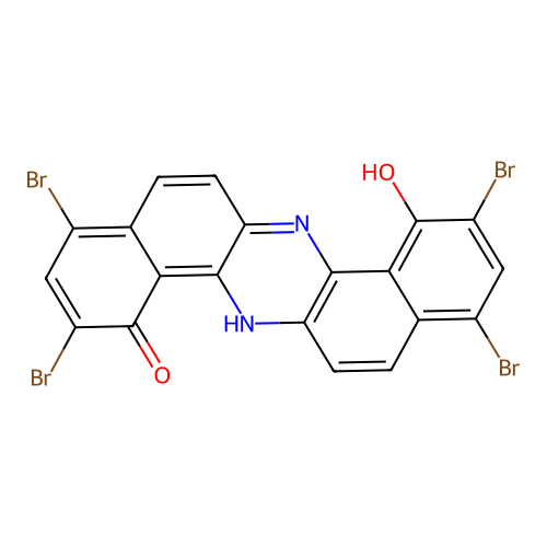 2,4,9,11-Tetrabromodibenzo[a,h]phenazine-1,8-diol structure