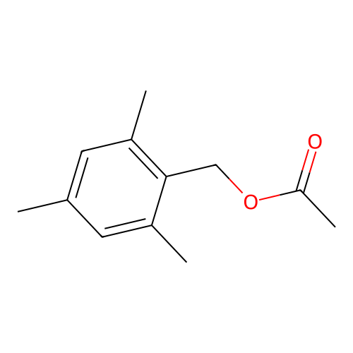 Acetic acid, 2,4,6-trimethylbenzyl ester structure