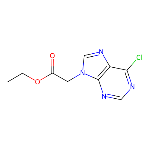 Ethyl 2-(6-chloropurin-9-yl)acetate structure