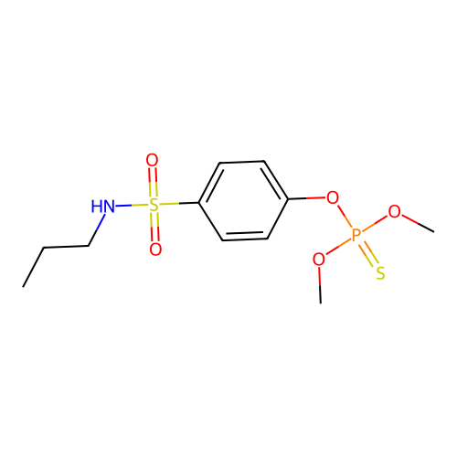 p-Hydroxy-N-propylbenzenesulfonamide O,O-dimethyl phosphorothioate structure
