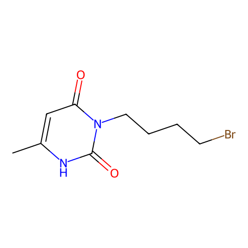 3-(4-bromobutyl)-6-methylpyrimidine-2,4(1H,3H)-dione structure