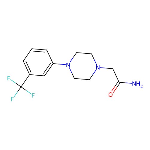 2-[4-[3-(Trifluoromethyl)phenyl]piperazin-1-yl]acetamide structure