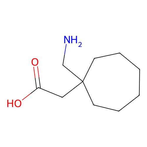 1-(Aminomethyl)cycloheptaneacetic acid structure