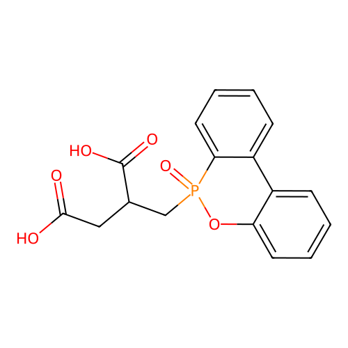 Butanedioic acid, 2-[(6-oxido-6H-dibenz[c,e][1,2]oxaphosphorin-6-yl)methyl]- structure
