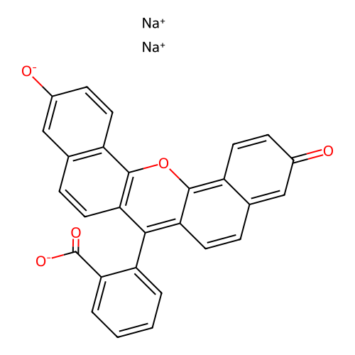 disodium 2-(11-oxido-3-oxo-3H-dibenzo(c,h)xanthen-7-yl)benzoate structure