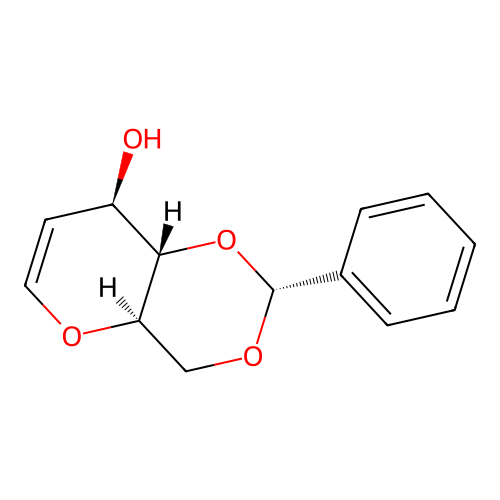 (2R,4aR,8R,8aS)-2-phenyl-4,4a,8,8a-tetrahydropyrano[3,2-d][1,3]dioxin-8-ol structure