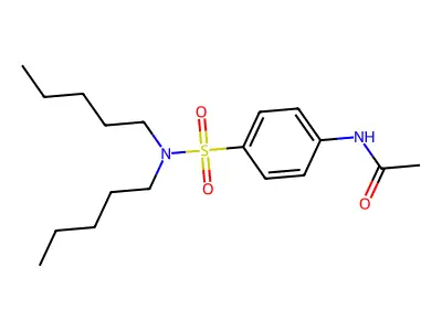 N-[4-(dipentylsulfamoyl)phenyl]acetamide structure