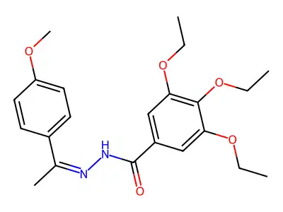 3,4,5-triethoxy-N-[1-(4-methoxyphenyl)ethylideneamino]benzamide structure