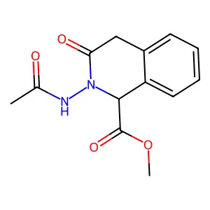 Methyl 2-acetamido-3-oxo-1,4-dihydroisoquinoline-1-carboxylate structure
