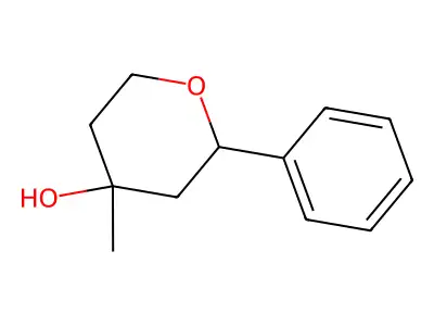 tetrahydro-4-methyl-2-phenyl-2H-pyran-4-ol structure