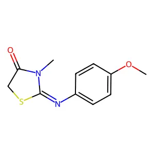 2-[(4-Methoxyphenyl)imino]-3-methyl-1,3-thiazolidin-4-one structure