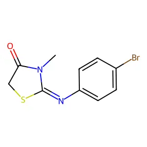 2-[(4-Bromophenyl)imino]-3-methyl-1,3-thiazolidin-4-one structure
