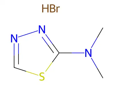 1,3,4-Thiadiazole, 2-(dimethylamino)-, hydrobromide structure