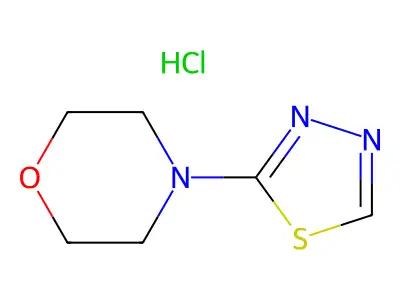 Morpholine, 4-(1,3,4-thiadiazol-2-yl)-, hydrochloride structure