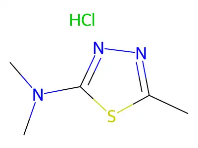 1,3,4-Thiadiazole, 2-(dimethylamino)-5-methyl-, hydrochloride structure