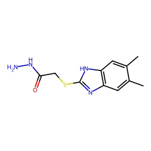 2-[(5,6-dimethyl-1H-benzimidazol-2-yl)thio]acetohydrazide structure